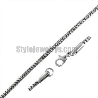Stainless steel jewelry Chain 50cm - 55cm length snake link chain w/lobster thickness 2.5mm ch360216 - Click Image to Close